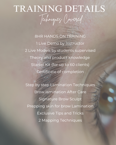 1 day Brow Lamination & Sculpting Training