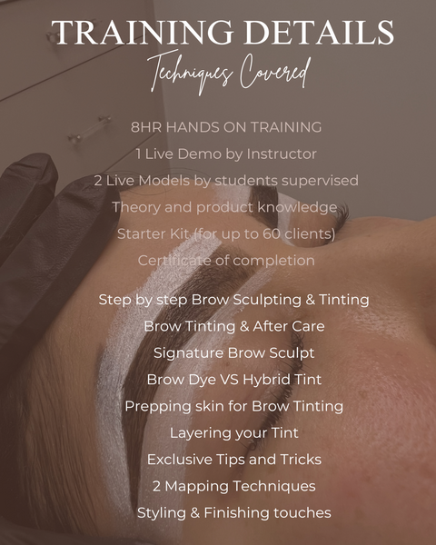 1 Day Brow Tinting & Sculpting Training